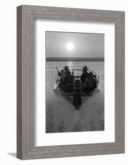 Police Patroling the Waters Between Mexico and the Texas, Us Looking for Marijuana Smugglers-Co Rentmeester-Framed Photographic Print