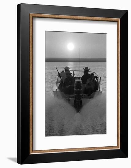 Police Patroling the Waters Between Mexico and the Texas, Us Looking for Marijuana Smugglers-Co Rentmeester-Framed Photographic Print
