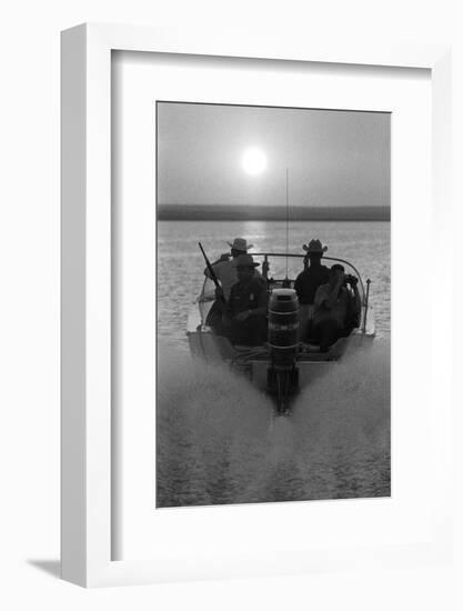 Police Patroling the Waters Between Mexico and the Texas, Us Looking for Marijuana Smugglers-Co Rentmeester-Framed Photographic Print