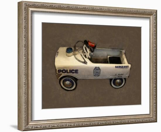 Police Pedal Car-Michelle Calkins-Framed Art Print