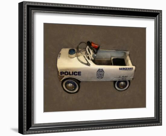 Police Pedal Car-Michelle Calkins-Framed Art Print