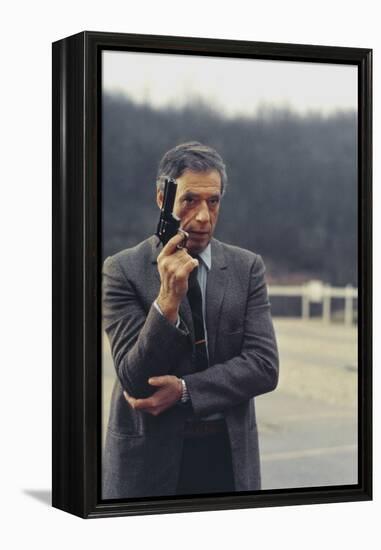 POLICE PYTHON, 1976 directed by ALAIN CORNEAU Yves Montand (photo)-null-Framed Stretched Canvas