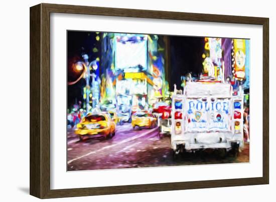 Police Truck - In the Style of Oil Painting-Philippe Hugonnard-Framed Giclee Print