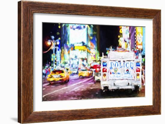 Police Truck - In the Style of Oil Painting-Philippe Hugonnard-Framed Giclee Print