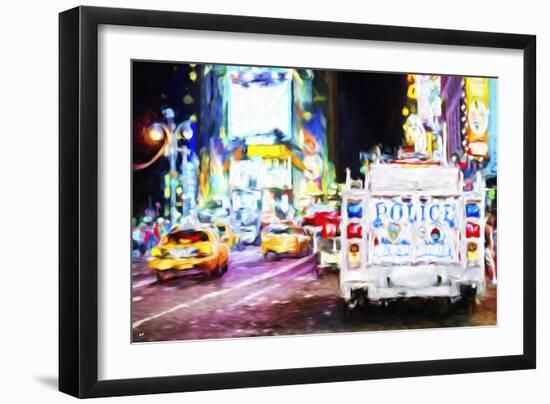 Police Truck - In the Style of Oil Painting-Philippe Hugonnard-Framed Giclee Print