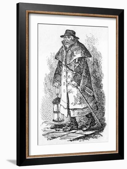 Police, Watchmen, 1827-George Cruikshank-Framed Art Print