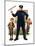 "Policeman and Boy with Slingshot,"March 15, 1930-Frederic Stanley-Mounted Giclee Print