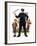 "Policeman and Boy with Slingshot,"March 15, 1930-Frederic Stanley-Framed Giclee Print