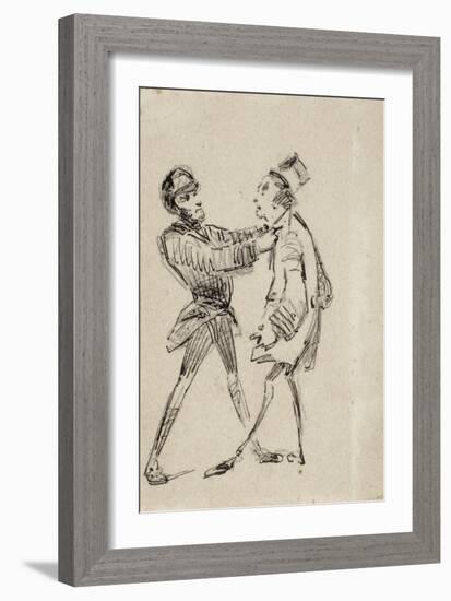 Policeman and Citizen, 1855-James Abbott McNeill Whistler-Framed Giclee Print