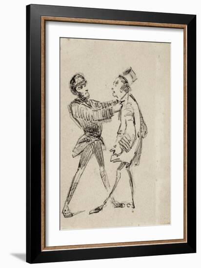 Policeman and Citizen, 1855-James Abbott McNeill Whistler-Framed Giclee Print