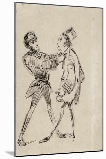 Policeman and Citizen, 1855-James Abbott McNeill Whistler-Mounted Giclee Print