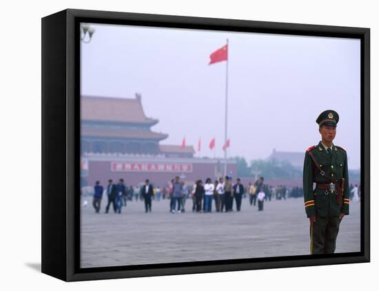 Policeman, Tiananmen Square, Beijing, China-Bill Bachmann-Framed Premier Image Canvas