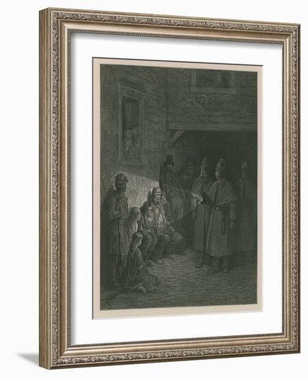 Policemen on the Beat-Gustave Doré-Framed Giclee Print