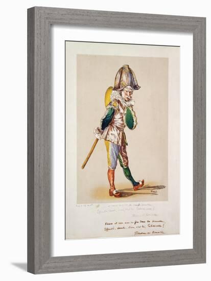 Polichinelle, 1876-Edouard Manet-Framed Giclee Print