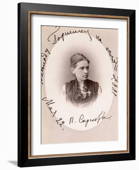 Polina Strepetova, Russian Actress, C1887-Charles Bergamasco-Framed Giclee Print