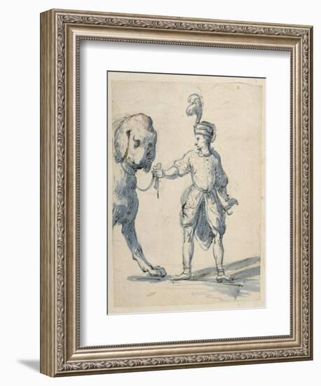 Polish Dwarf Leading a Dog-Inigo Jones-Framed Giclee Print