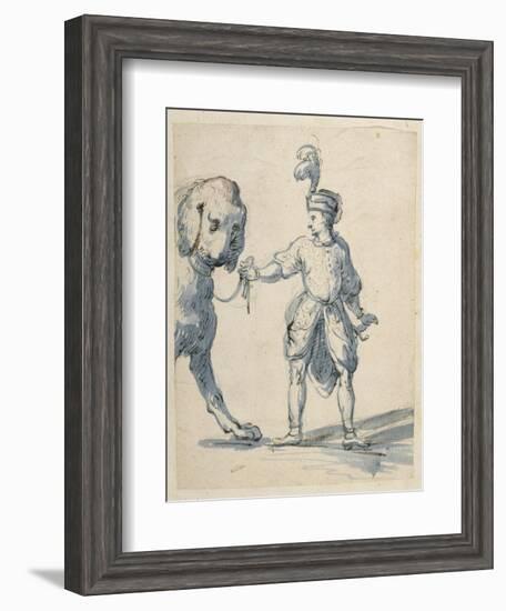 Polish Dwarf Leading a Dog-Inigo Jones-Framed Giclee Print