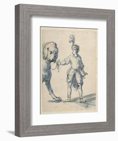 Polish Dwarf Leading a Dog-Inigo Jones-Framed Giclee Print