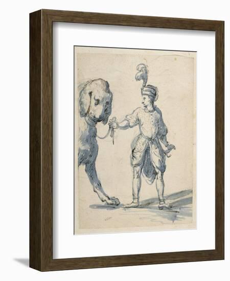 Polish Dwarf Leading a Dog-Inigo Jones-Framed Giclee Print