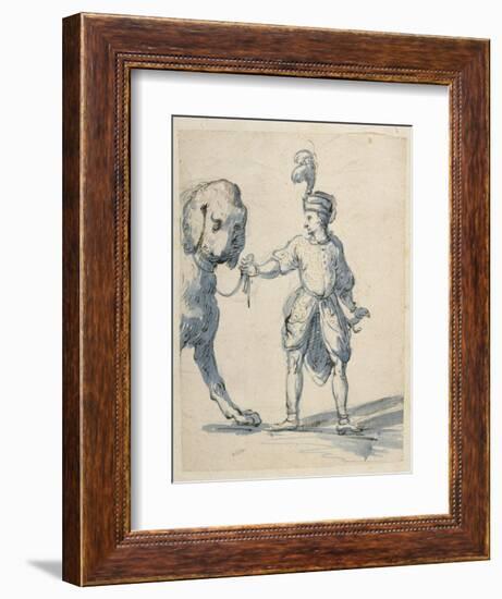 Polish Dwarf Leading a Dog-Inigo Jones-Framed Giclee Print