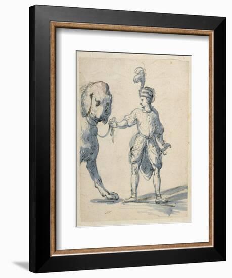 Polish Dwarf Leading a Dog-Inigo Jones-Framed Giclee Print