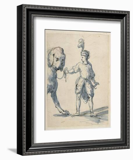 Polish Dwarf Leading a Dog-Inigo Jones-Framed Giclee Print