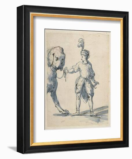 Polish Dwarf Leading a Dog-Inigo Jones-Framed Giclee Print