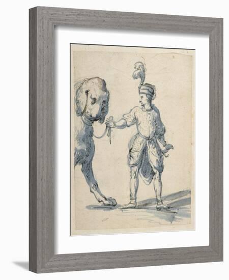 Polish Dwarf Leading a Dog-Inigo Jones-Framed Giclee Print