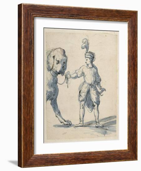 Polish Dwarf Leading a Dog-Inigo Jones-Framed Giclee Print