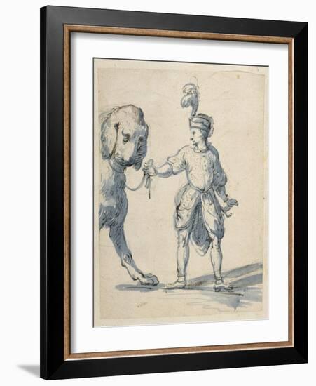 Polish Dwarf Leading a Dog-Inigo Jones-Framed Giclee Print