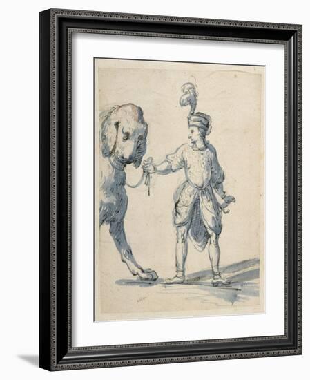 Polish Dwarf Leading a Dog-Inigo Jones-Framed Giclee Print