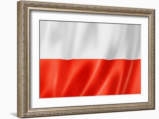 Polish Flag-daboost-Framed Art Print