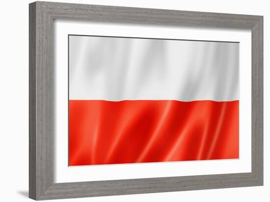 Polish Flag-daboost-Framed Art Print