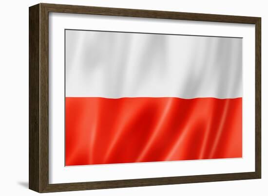 Polish Flag-daboost-Framed Art Print