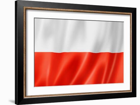 Polish Flag-daboost-Framed Art Print