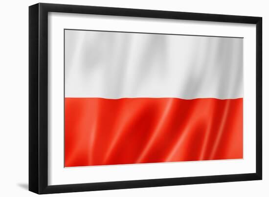 Polish Flag-daboost-Framed Art Print