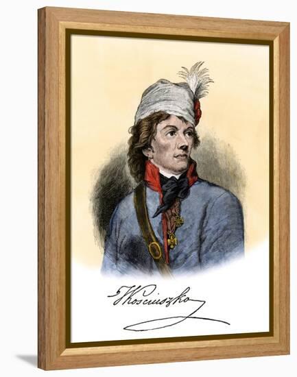 Polish General Tadeusz Kosciuszko with His Autograph-null-Framed Premier Image Canvas