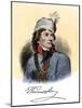 Polish General Tadeusz Kosciuszko with His Autograph-null-Mounted Giclee Print