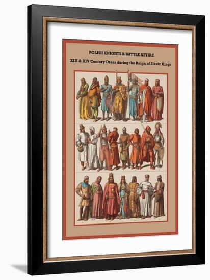 Polish Knights and Battle Attire XIII and XIV Century-Friedrich Hottenroth-Framed Art Print