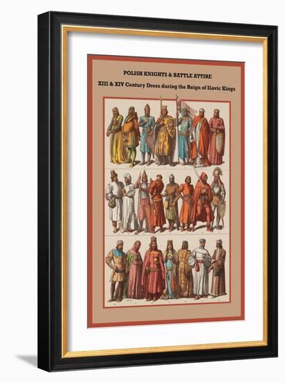 Polish Knights and Battle Attire XIII and XIV Century-Friedrich Hottenroth-Framed Art Print