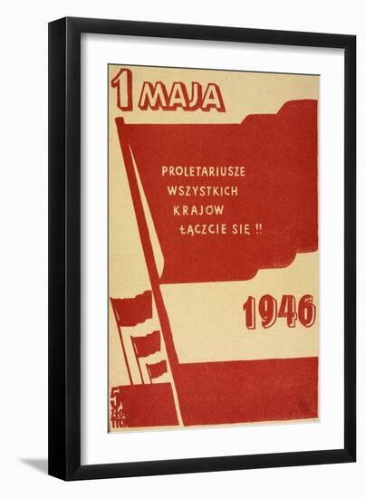 Polish May Day Poster from Krakow in 1946-null-Framed Giclee Print