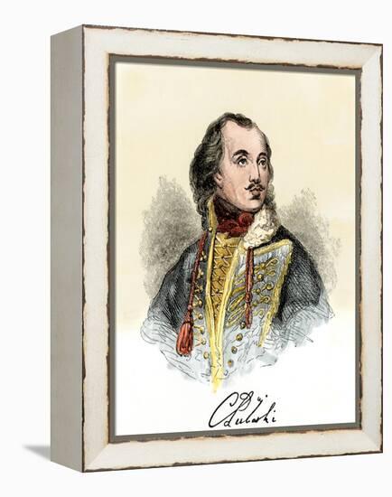 Polish Nobleman Casimir Pulaski, with His Signature-null-Framed Premier Image Canvas