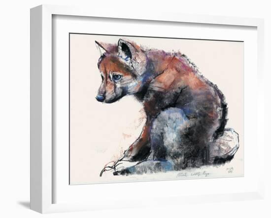 Polish Wolf Pup, 2001-Mark Adlington-Framed Giclee Print