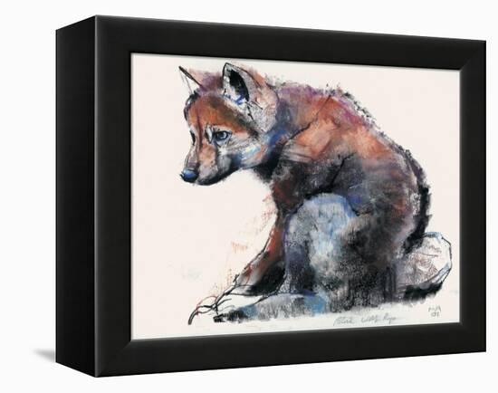 Polish Wolf Pup, 2001-Mark Adlington-Framed Premier Image Canvas