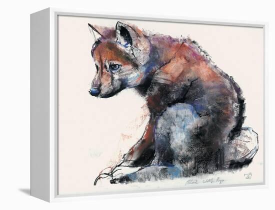 Polish Wolf Pup, 2001-Mark Adlington-Framed Premier Image Canvas