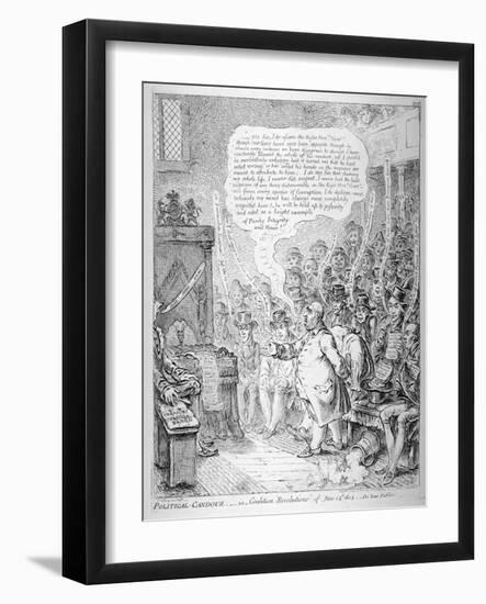 Political Candour - Ie Coalition Resolutions of June 14th 1805-James Gillray-Framed Giclee Print