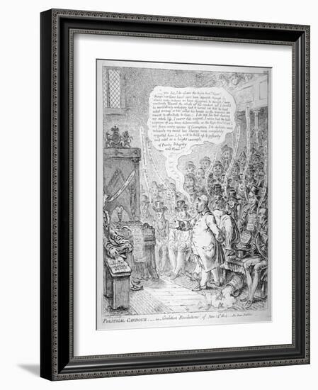 Political Candour - Ie Coalition Resolutions of June 14th 1805-James Gillray-Framed Giclee Print