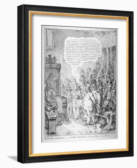 Political Candour - Ie Coalition Resolutions of June 14th 1805-James Gillray-Framed Giclee Print