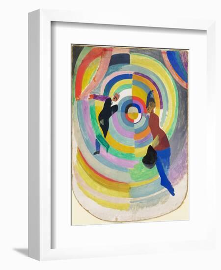 Political Drama, by Robert Delaunay, 1914, French painting,-Robert Delaunay-Framed Art Print