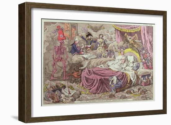 Political Dreamings, Visions of Peace, Prospective Horrors-James Gillray-Framed Giclee Print